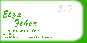 elza feher business card