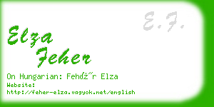 elza feher business card